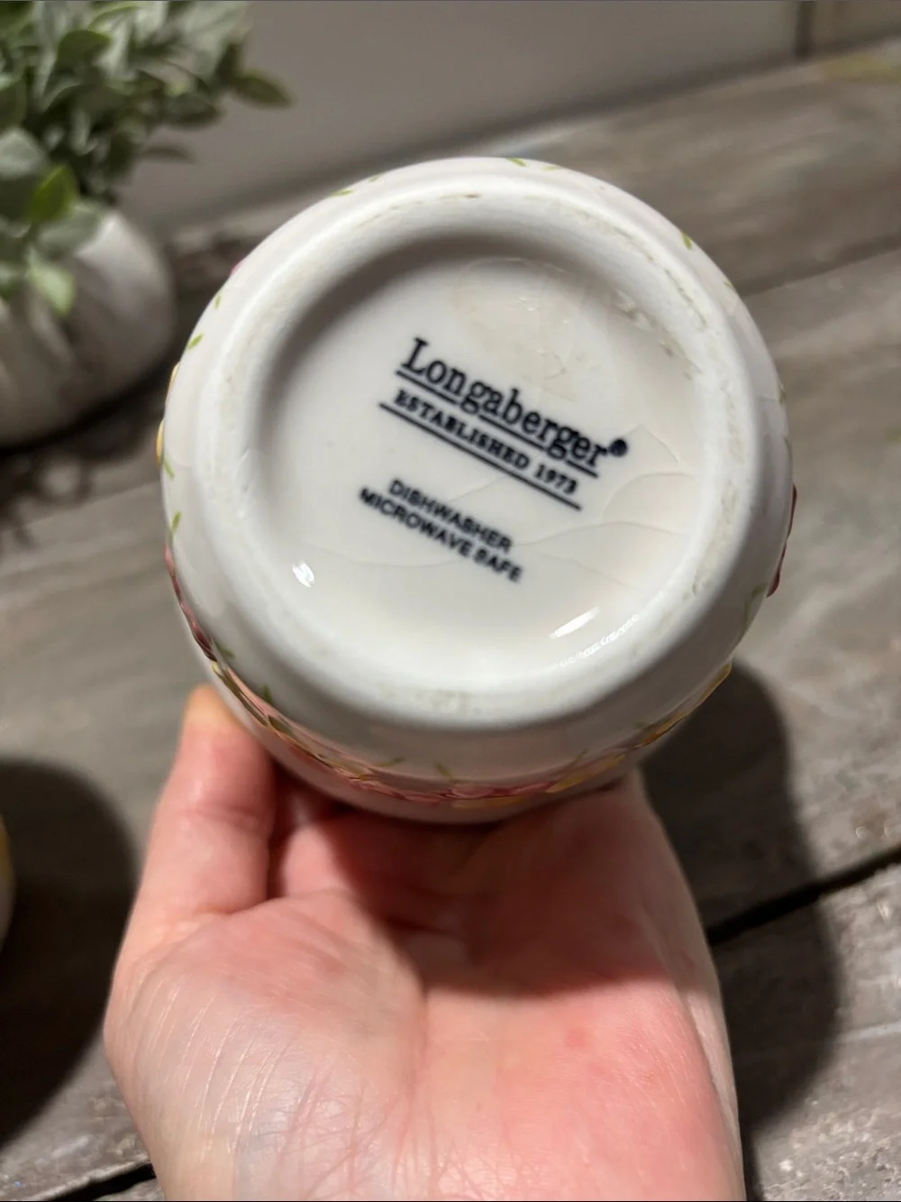 Longaberger charming white